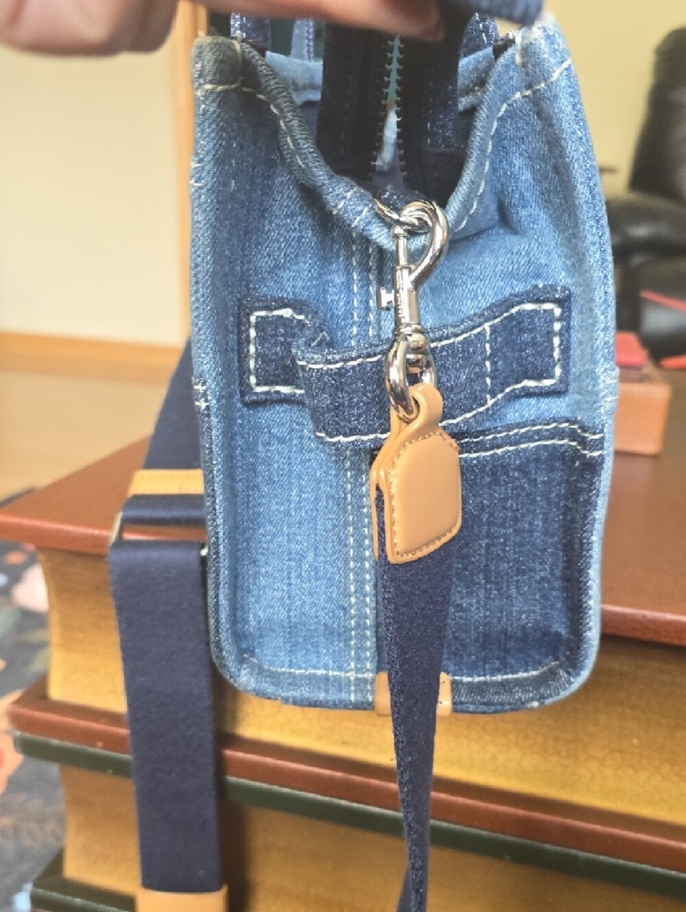 Marc Jacobs Blue Denim Patchwork 'The Tote Bag' - Picture 5 of 6